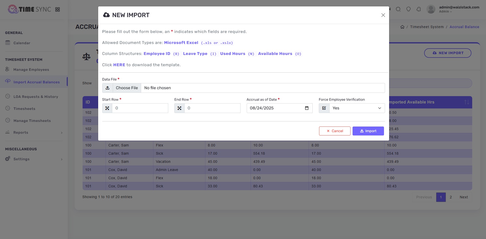 import accruals